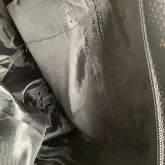 Canvas Handbag Wood Handles Ankara African Style Black White Tote Bag - Picture 6 of 8